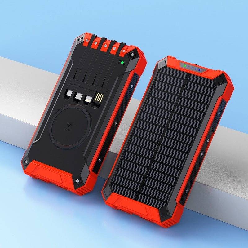 Solar Bank - Wireless Charger Solar Portable Power Source