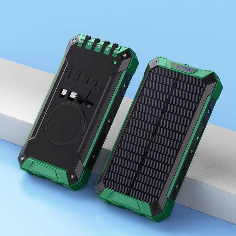 Solar Bank - Wireless Charger Solar Portable Power Source