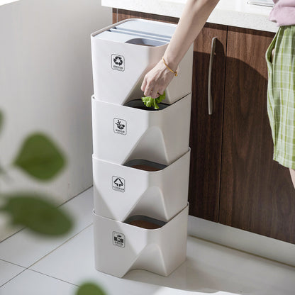 EcoSort Bin - Dry-Wet Separate Trash Can