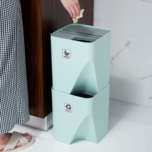 EcoSort Bin - Dry-Wet Separate Trash Can